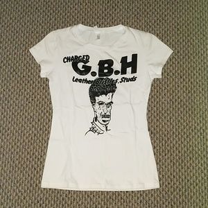 White GBH band tee shirt size large